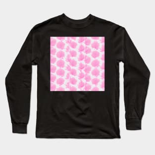 Pink Brush Strokes Pattern Long Sleeve T-Shirt